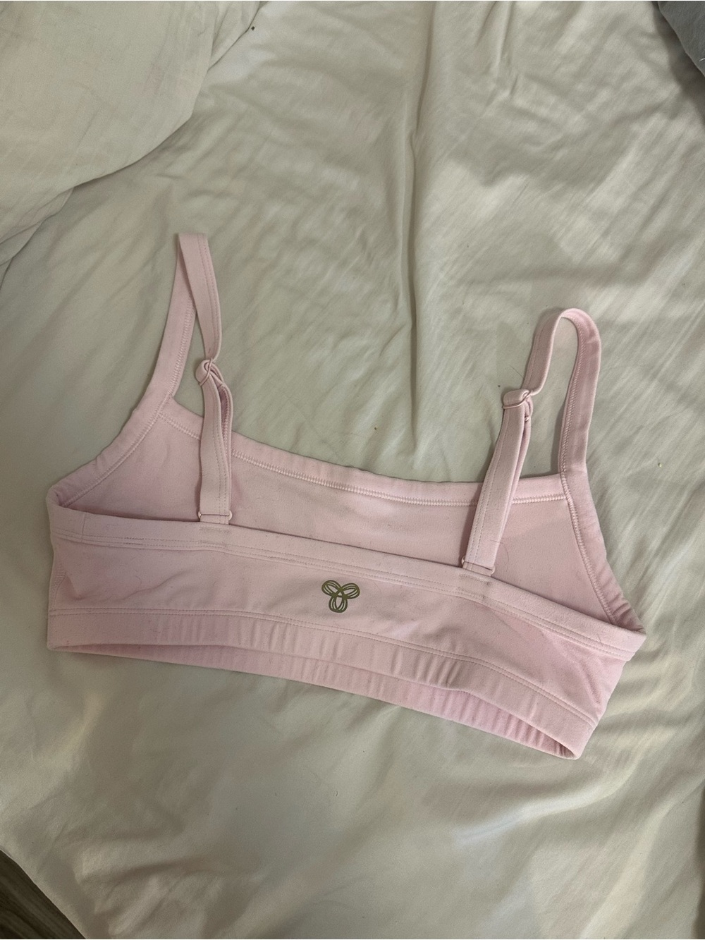 Aritzia golden tna villa pink Bralette with Gold Emblem